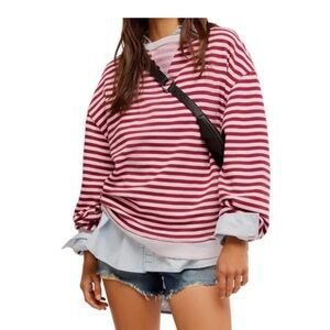 Free People We The Free Classic Striped Crewneck